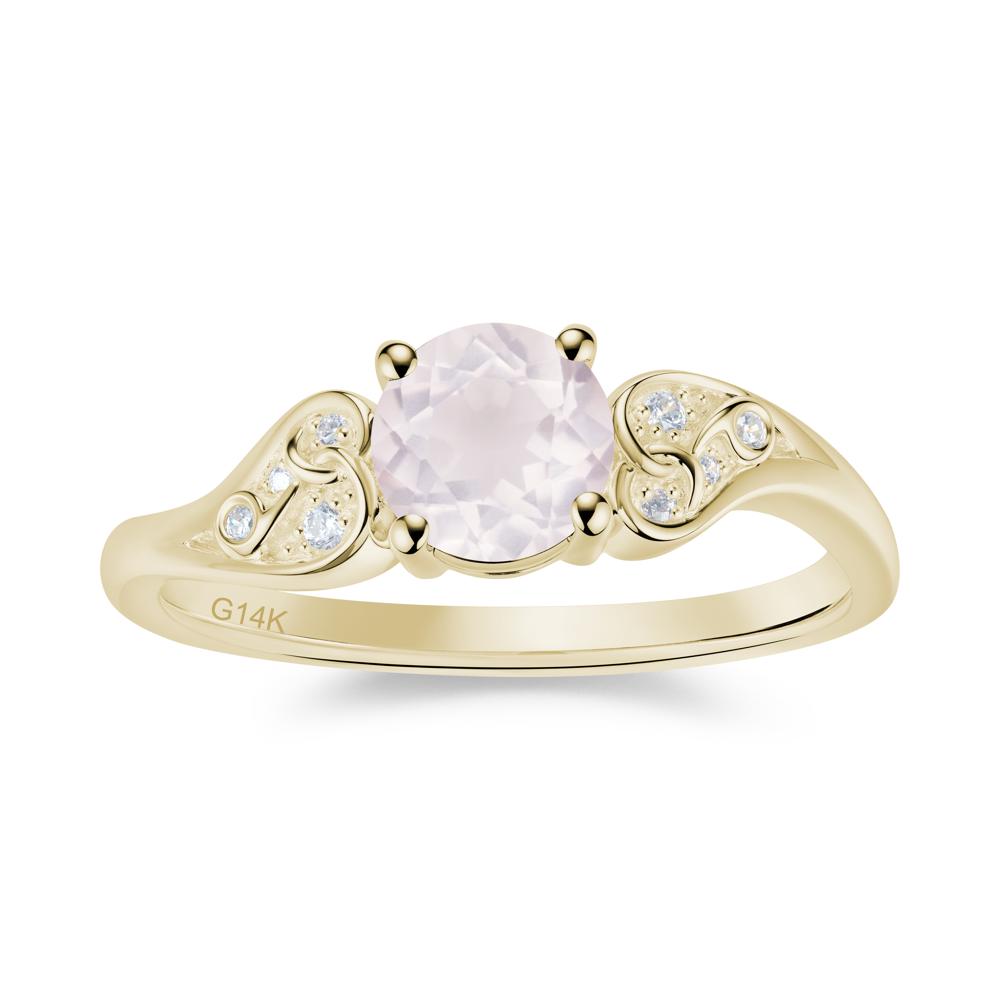 Vintage Heart Knot Design Sapphire Ring - LUO Jewelry #gemstone_Rose Quartz