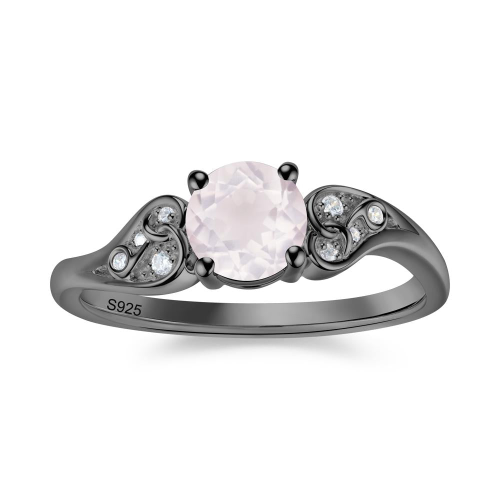 Vintage Heart Knot Design Sapphire Ring - LUO Jewelry #gemstone_Rose Quartz