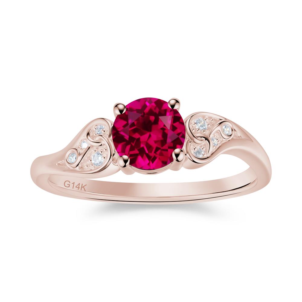 Vintage Heart Knot Design Sapphire Ring - LUO Jewelry #gemstone_Ruby