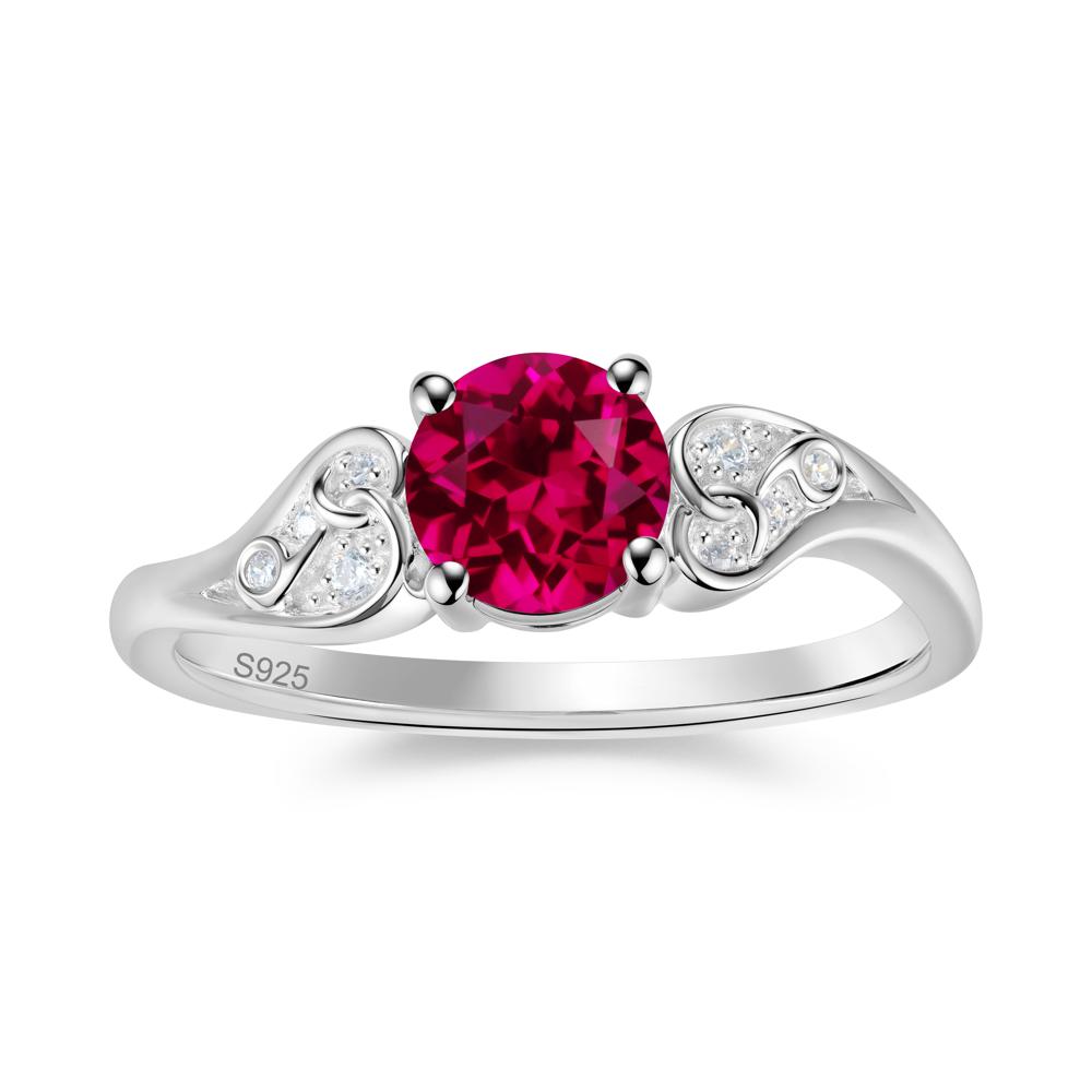 Vintage Heart Knot Design Sapphire Ring - LUO Jewelry #gemstone_Ruby