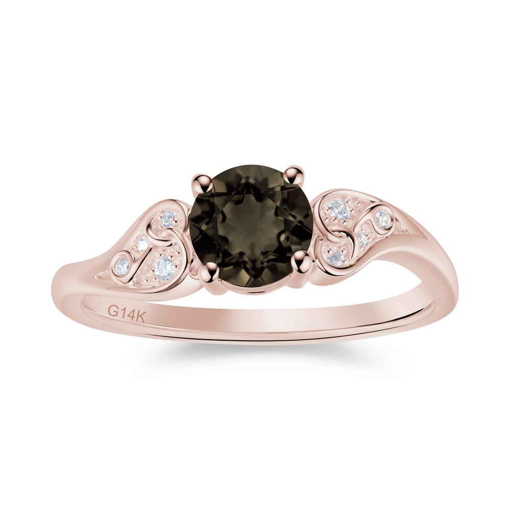 Vintage Heart Knot Design Sapphire Ring - LUO Jewelry #gemstone_Smoky Quartz