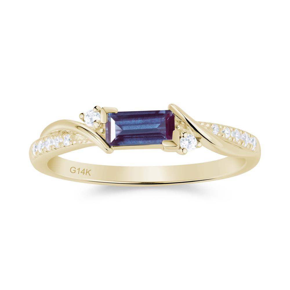 Twisted Vine Baguette Alexandrite Promise Ring - LUO Jewelry #gemstone_Alexandrite