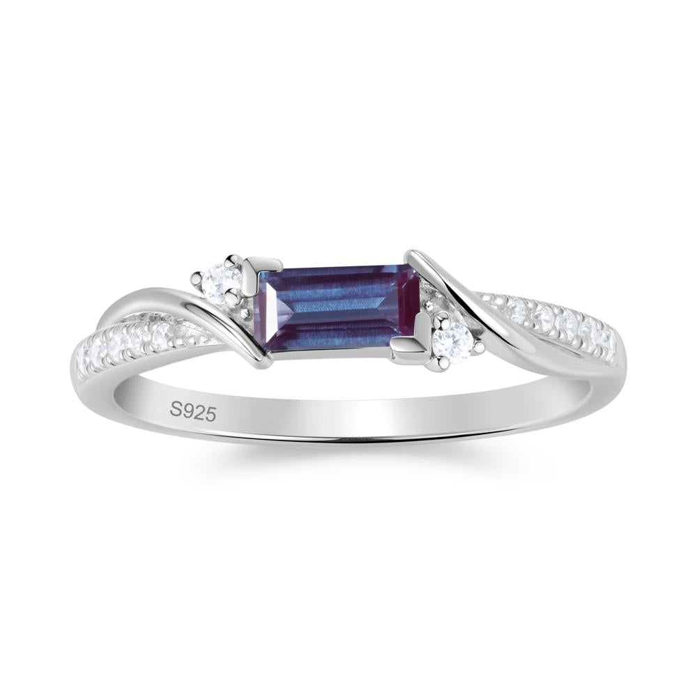 Twisted Vine Baguette Alexandrite Promise Ring - LUO Jewelry #gemstone_Alexandrite