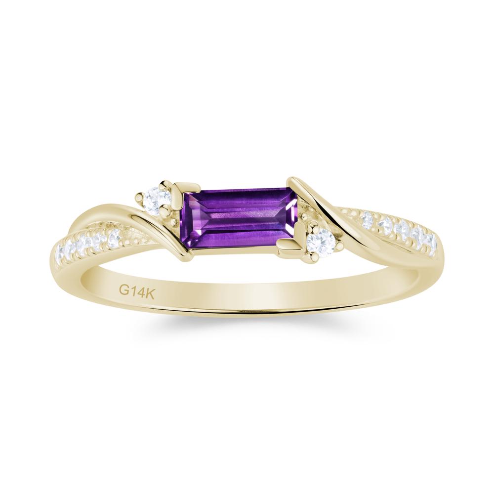 Twisted Vine Baguette Alexandrite Promise Ring - LUO Jewelry #gemstone_Amethyst