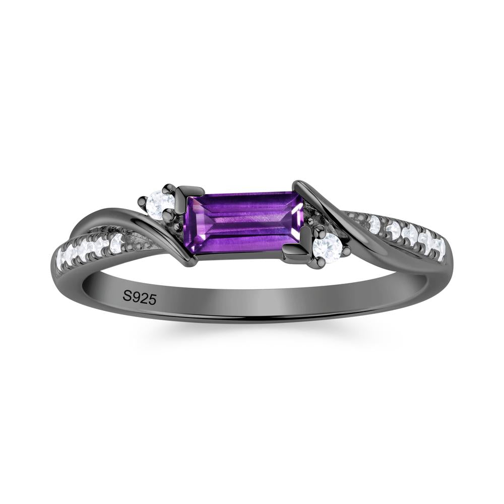 Twisted Vine Baguette Alexandrite Promise Ring - LUO Jewelry #gemstone_Amethyst
