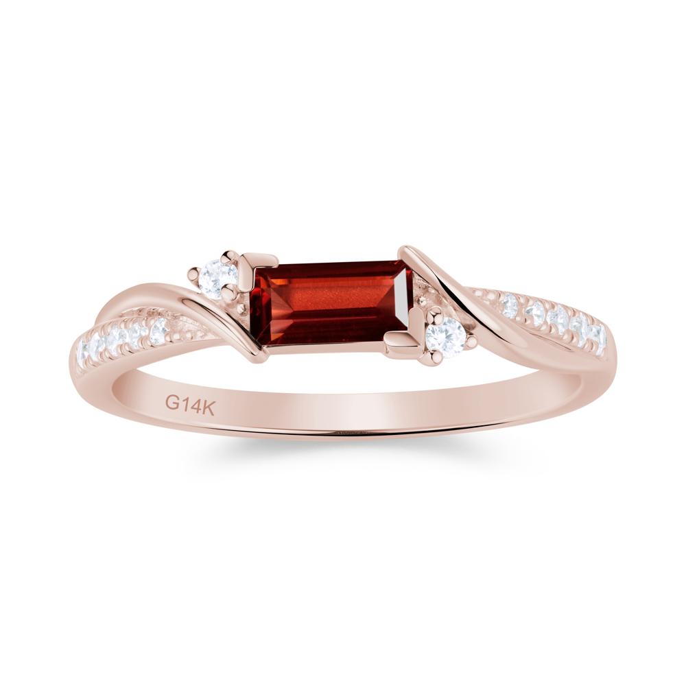 Twisted Vine Baguette Alexandrite Promise Ring - LUO Jewelry #gemstone_Garnet