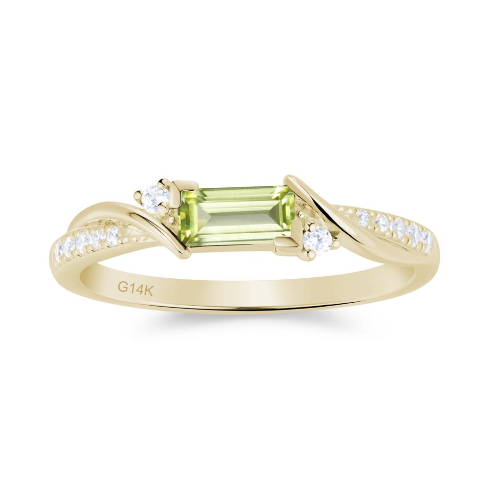 Twisted Vine Baguette Alexandrite Promise Ring - LUO Jewelry #gemstone_Peridot