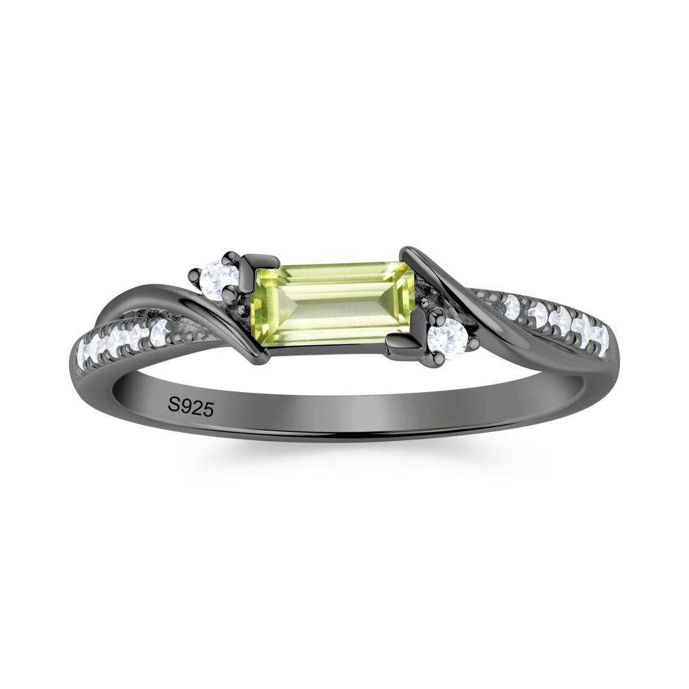 Twisted Vine Baguette Alexandrite Promise Ring - LUO Jewelry #gemstone_Peridot