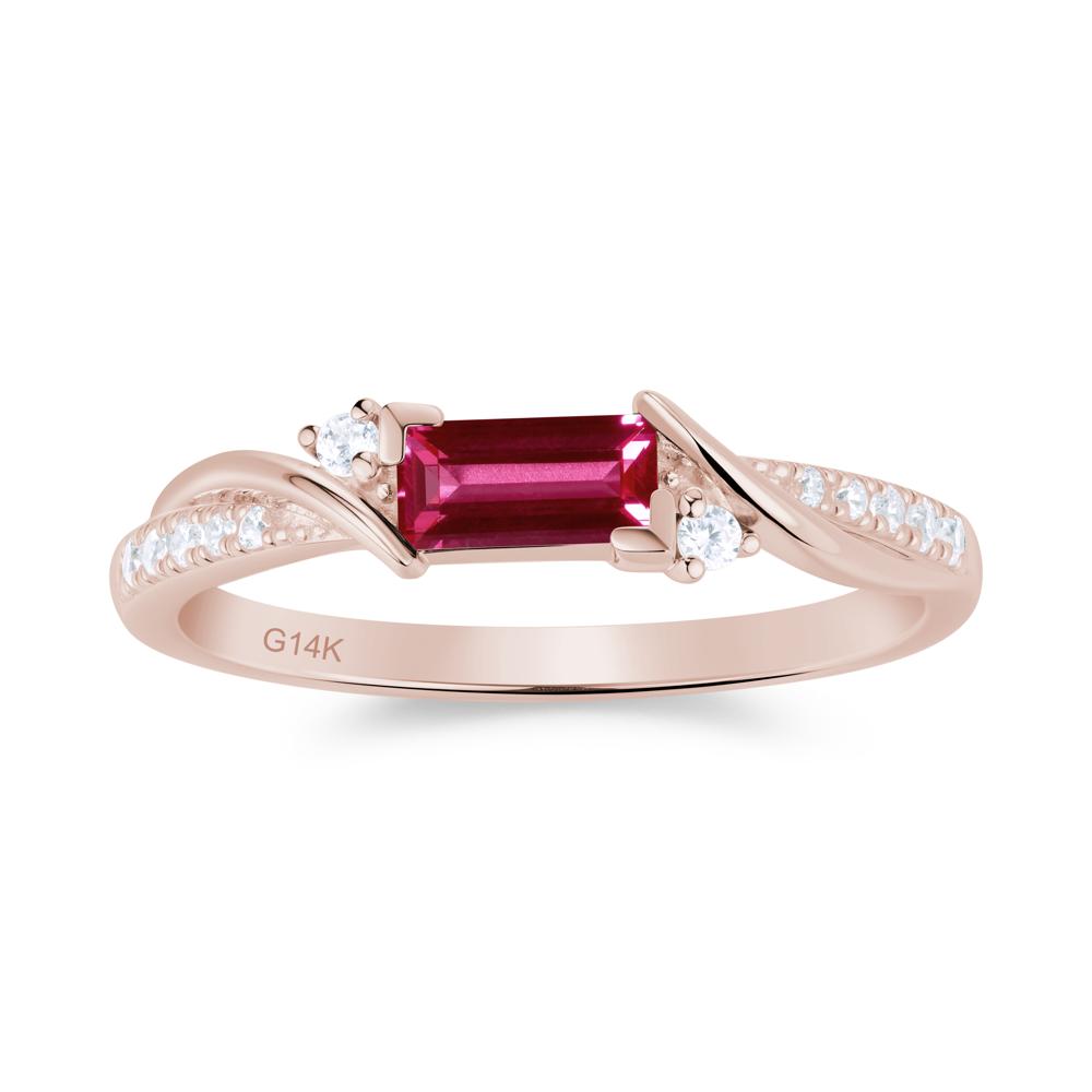 Twisted Vine Baguette Alexandrite Promise Ring - LUO Jewelry #gemstone_Ruby