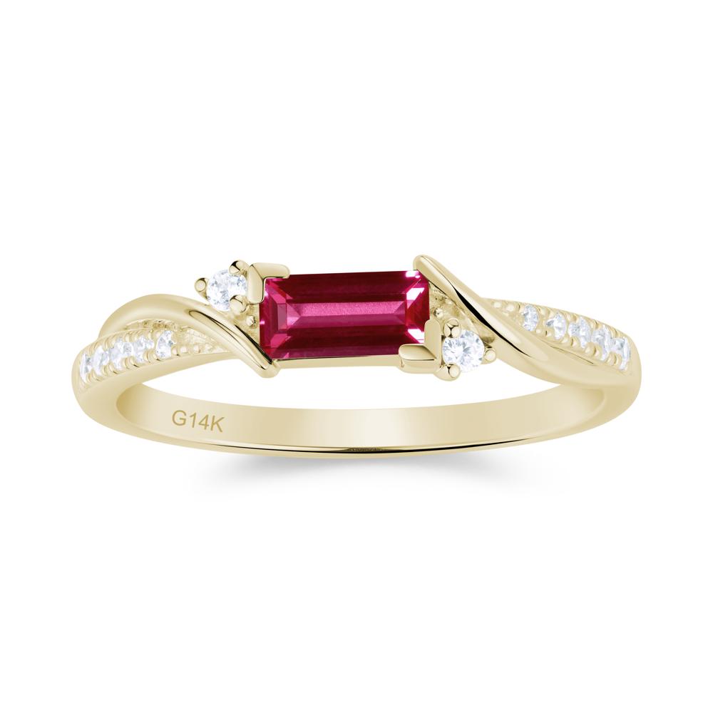 Twisted Vine Baguette Alexandrite Promise Ring - LUO Jewelry #gemstone_Ruby