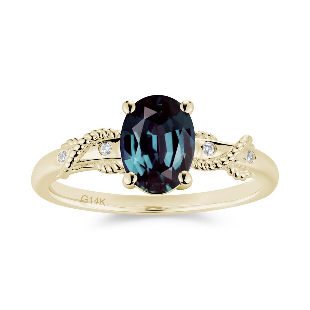 Vintage Twist Rope Garnet Ring - LUO Jewelry #gemstone_Alexandrite