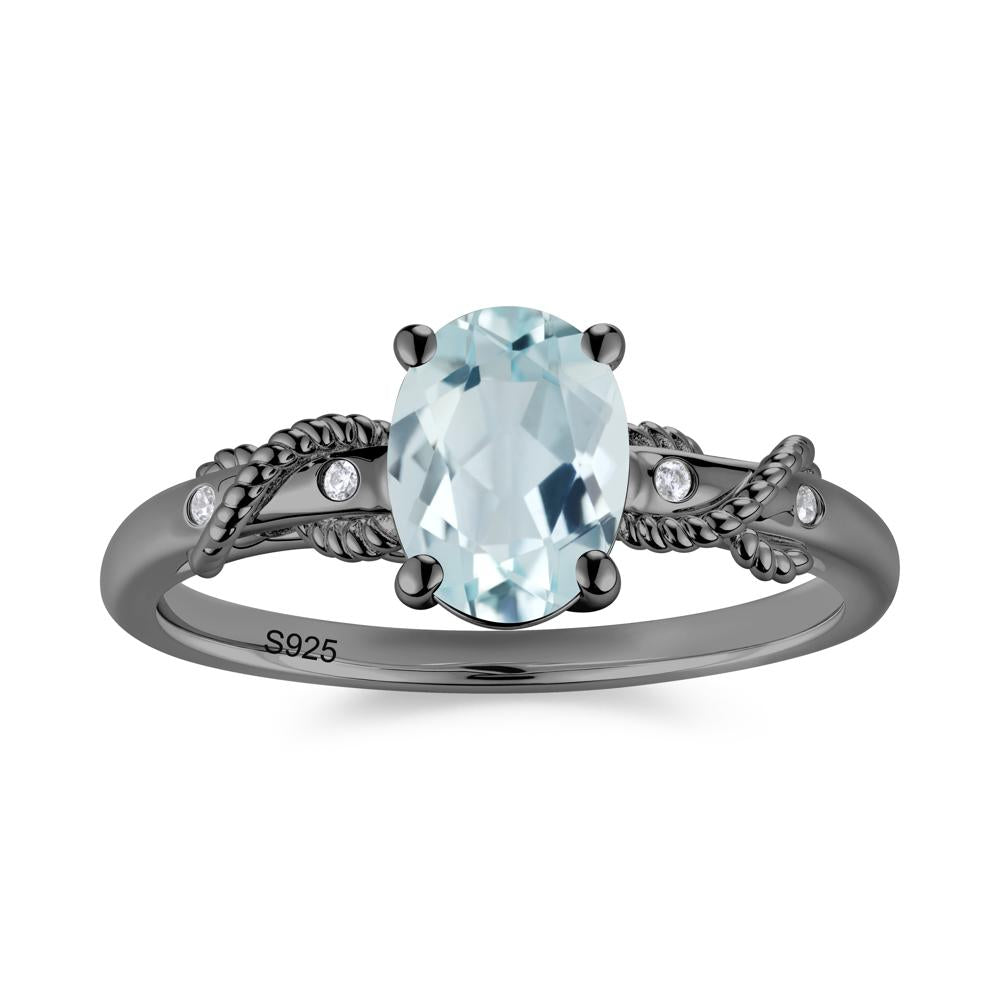 Vintage Twist Rope Garnet Ring - LUO Jewelry #gemstone_Aquamarine