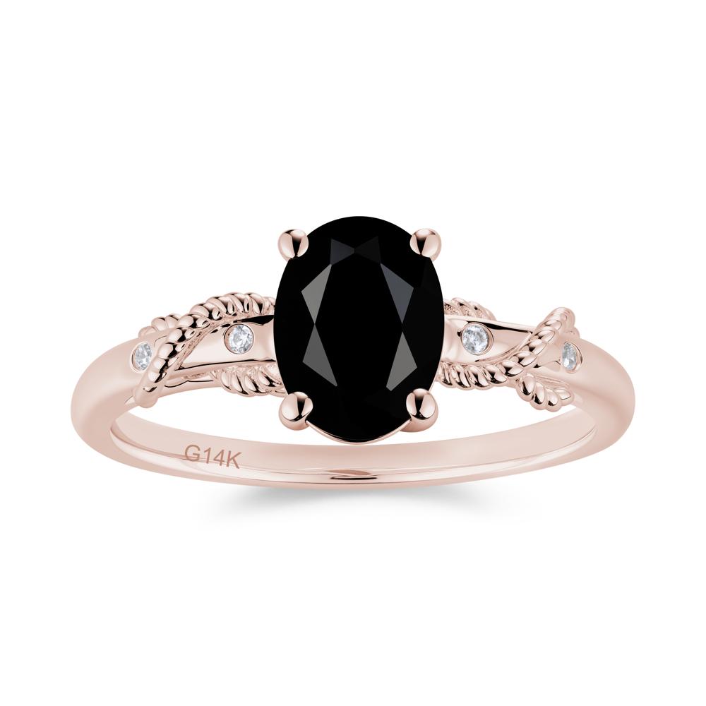 Vintage Twist Rope Garnet Ring - LUO Jewelry #gemstone_Black Spinel