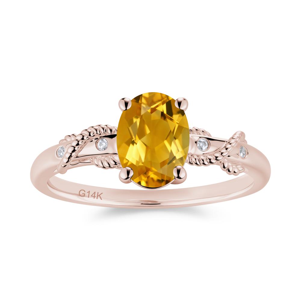 Vintage Twist Rope Garnet Ring - LUO Jewelry #gemstone_Citrine