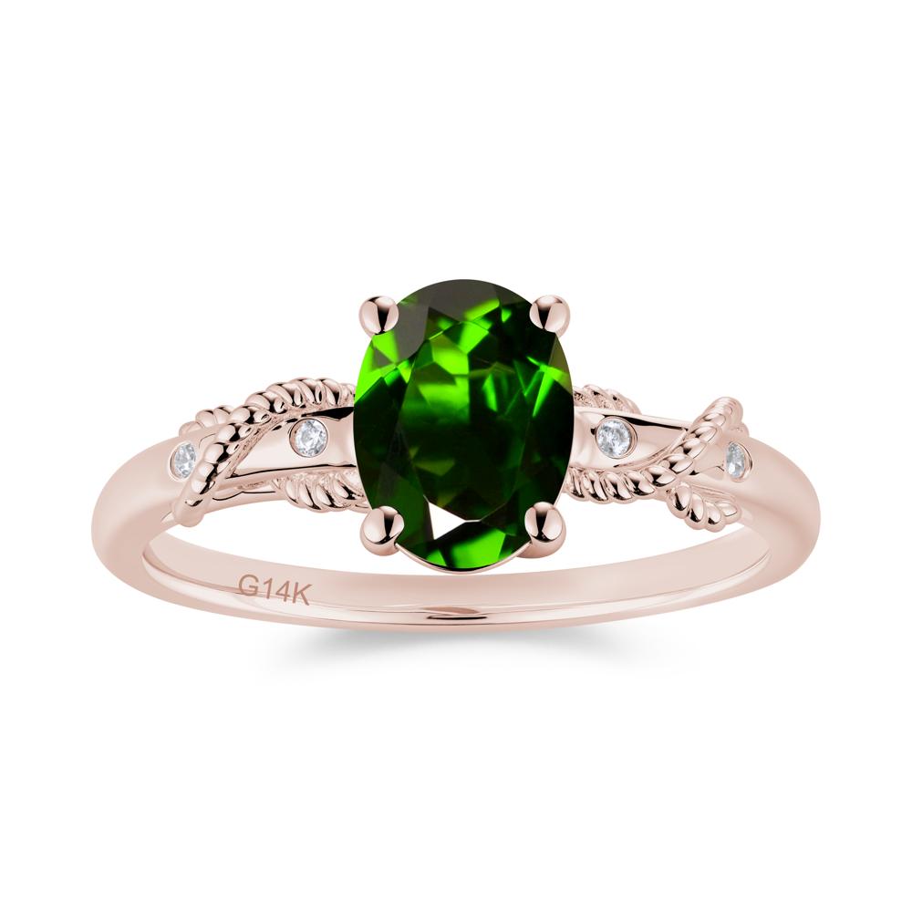 Vintage Twist Rope Garnet Ring - LUO Jewelry #gemstone_Diopside