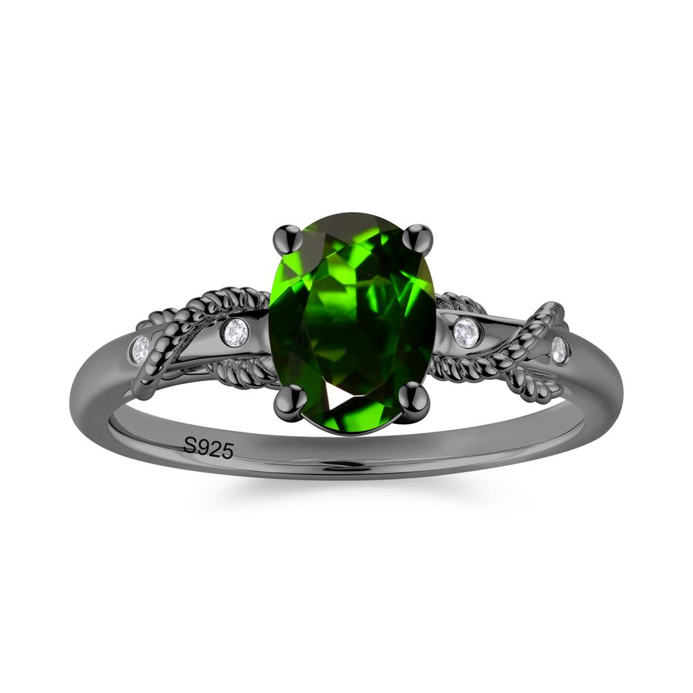 Vintage Twist Rope Garnet Ring - LUO Jewelry #gemstone_Diopside