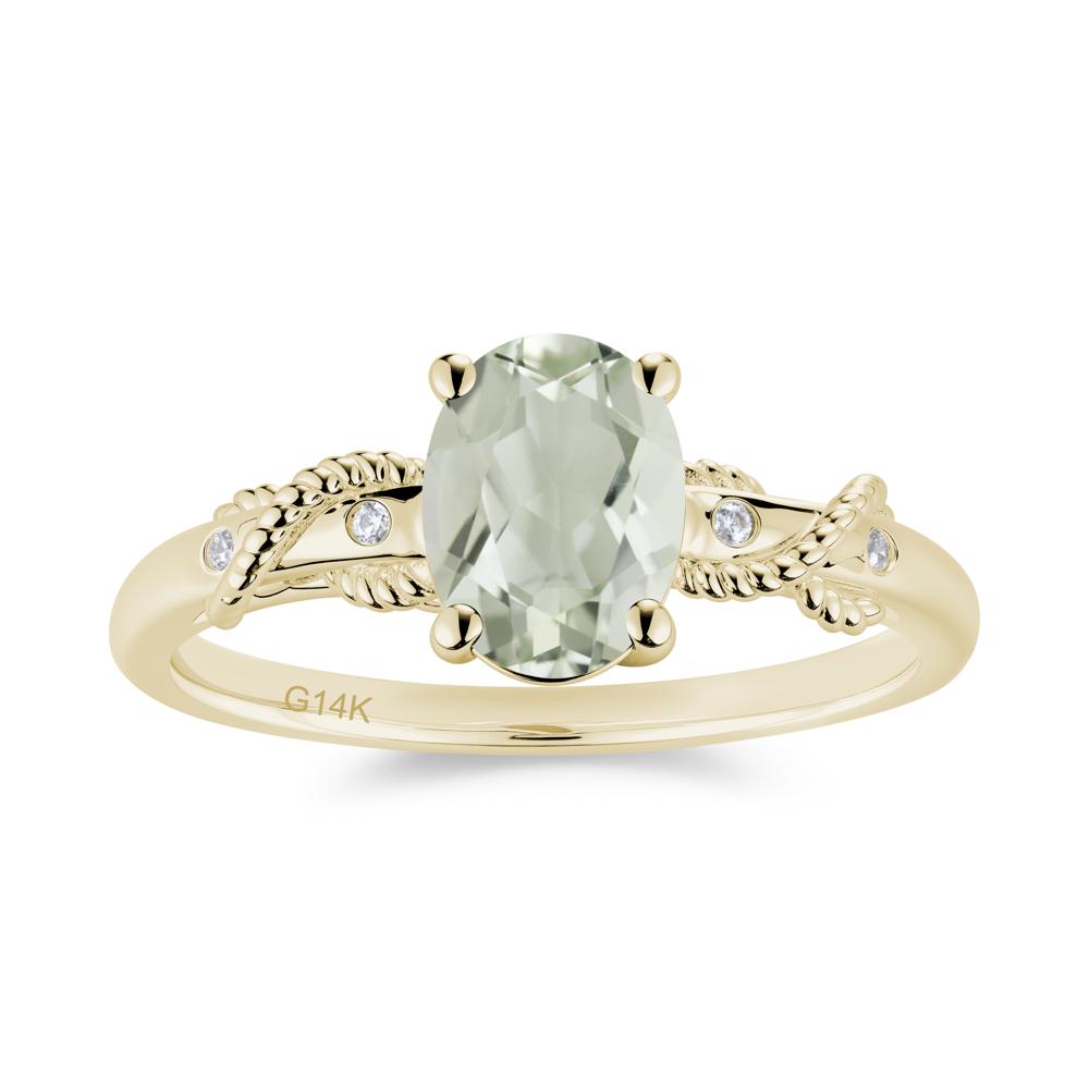 Vintage Twist Rope Garnet Ring - LUO Jewelry #gemstone_Green Amethyst