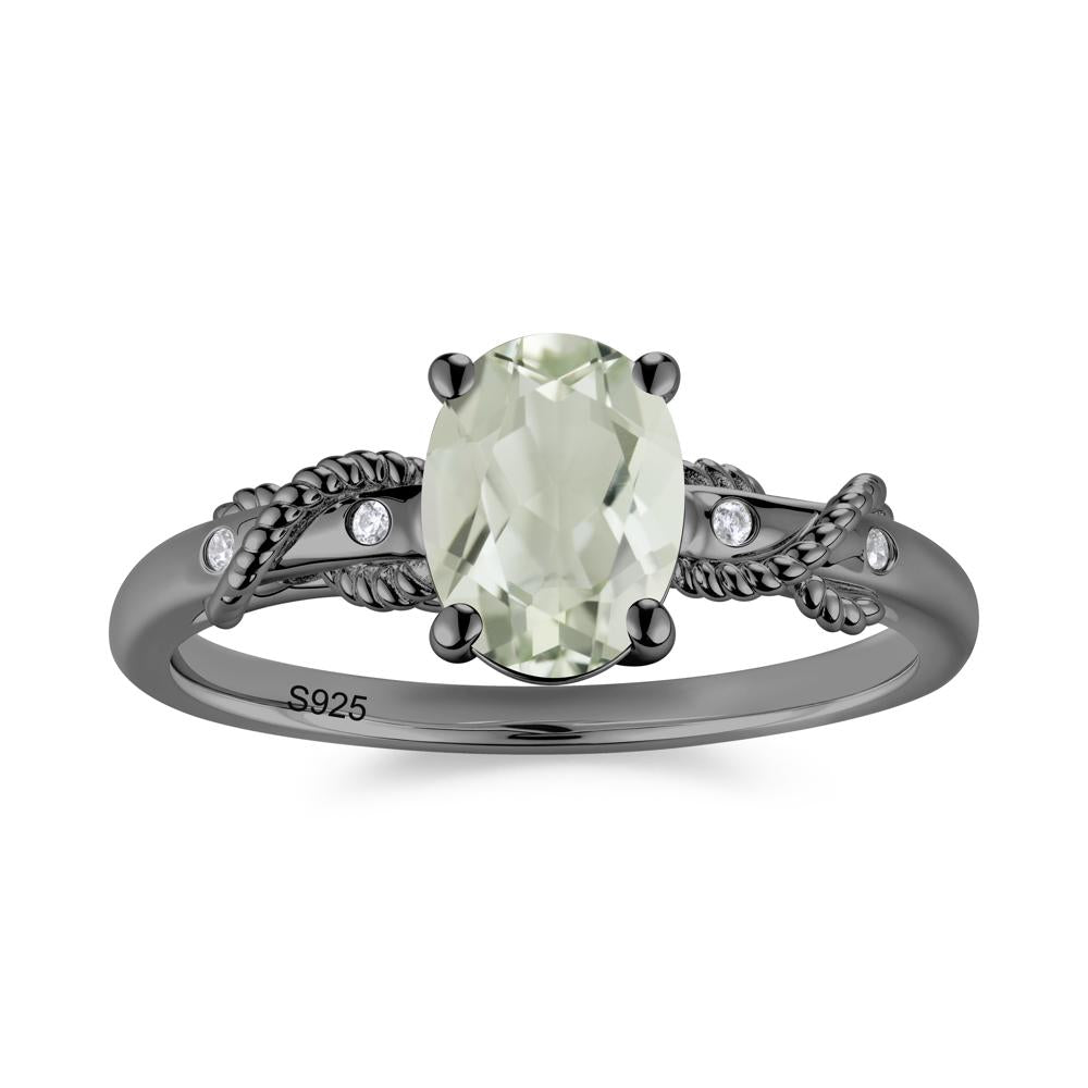 Vintage Twist Rope Garnet Ring - LUO Jewelry #gemstone_Green Amethyst
