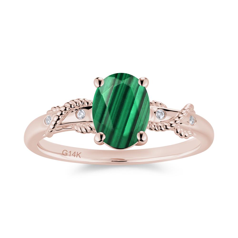 Vintage Twist Rope Garnet Ring - LUO Jewelry #gemstone_Malachite