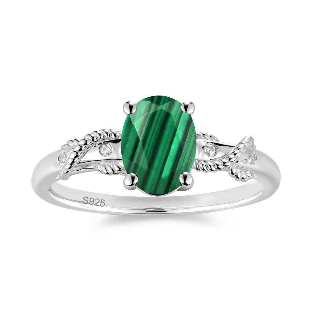 Vintage Twist Rope Garnet Ring - LUO Jewelry #gemstone_Malachite