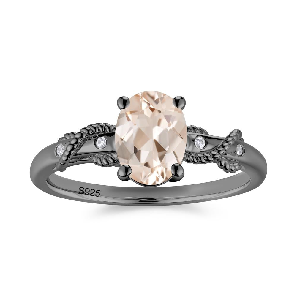 Vintage Twist Rope Garnet Ring - LUO Jewelry #gemstone_Morganite
