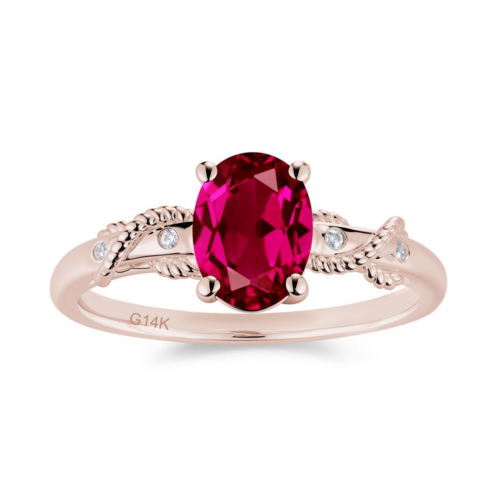 Vintage Twist Rope Garnet Ring - LUO Jewelry #gemstone_Ruby