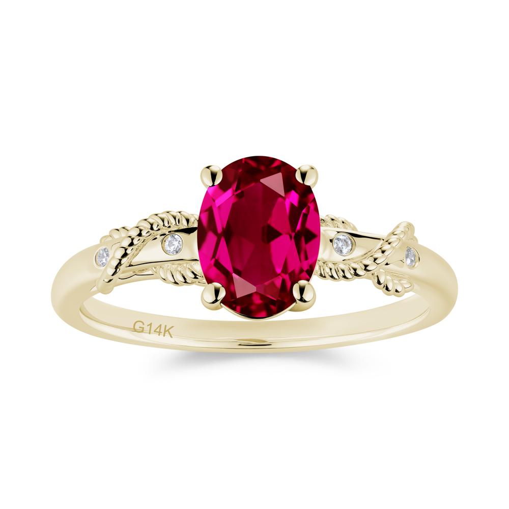 Vintage Twist Rope Garnet Ring - LUO Jewelry #gemstone_Ruby