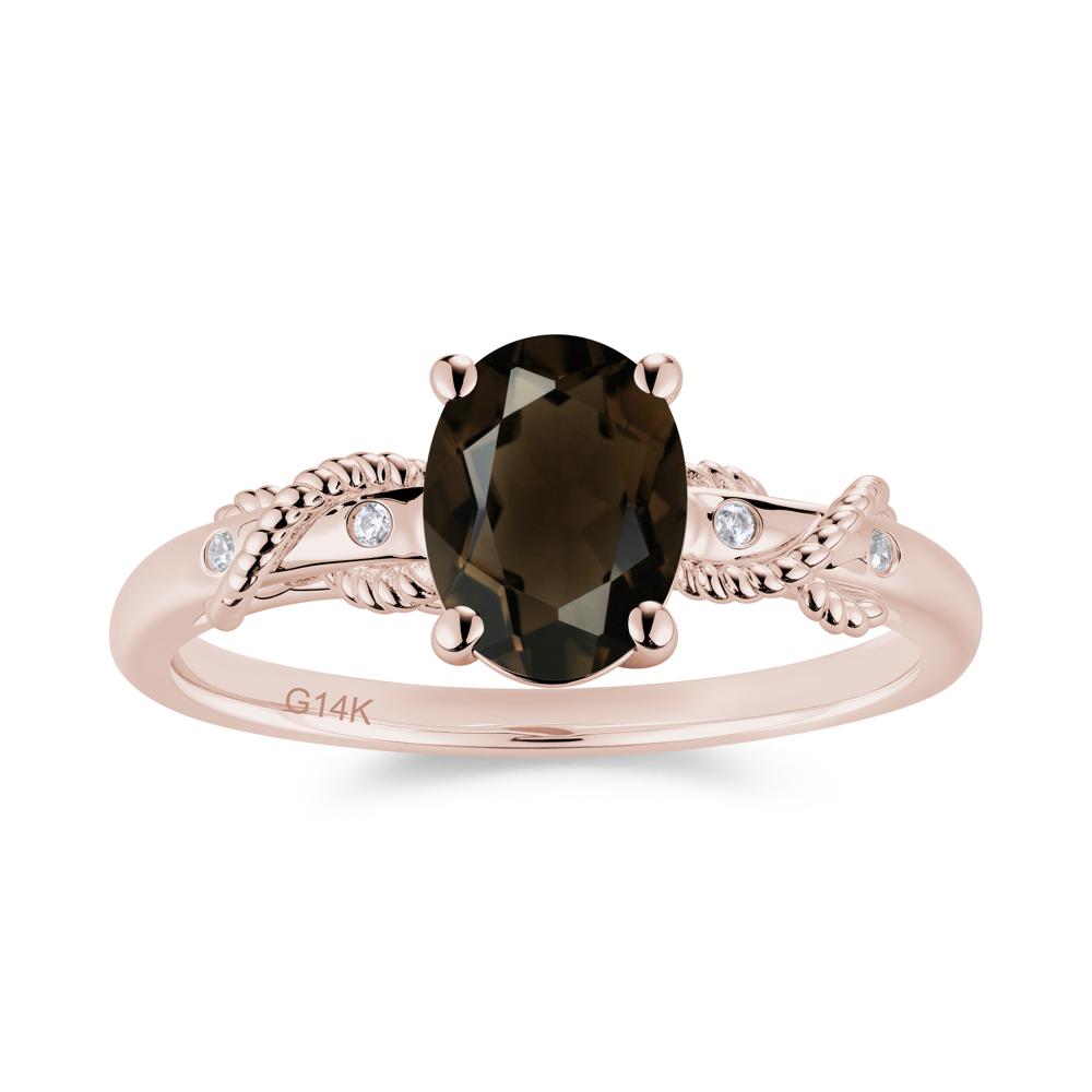 Vintage Twist Rope Garnet Ring - LUO Jewelry #gemstone_Smoky Quartz