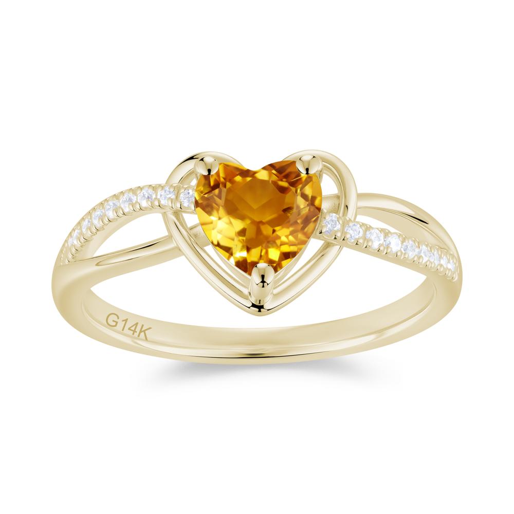 Heart Cut London Blue Topaz Twisted Split Shank Promise Ring - LUO Jewelry #gemstone_Citrine