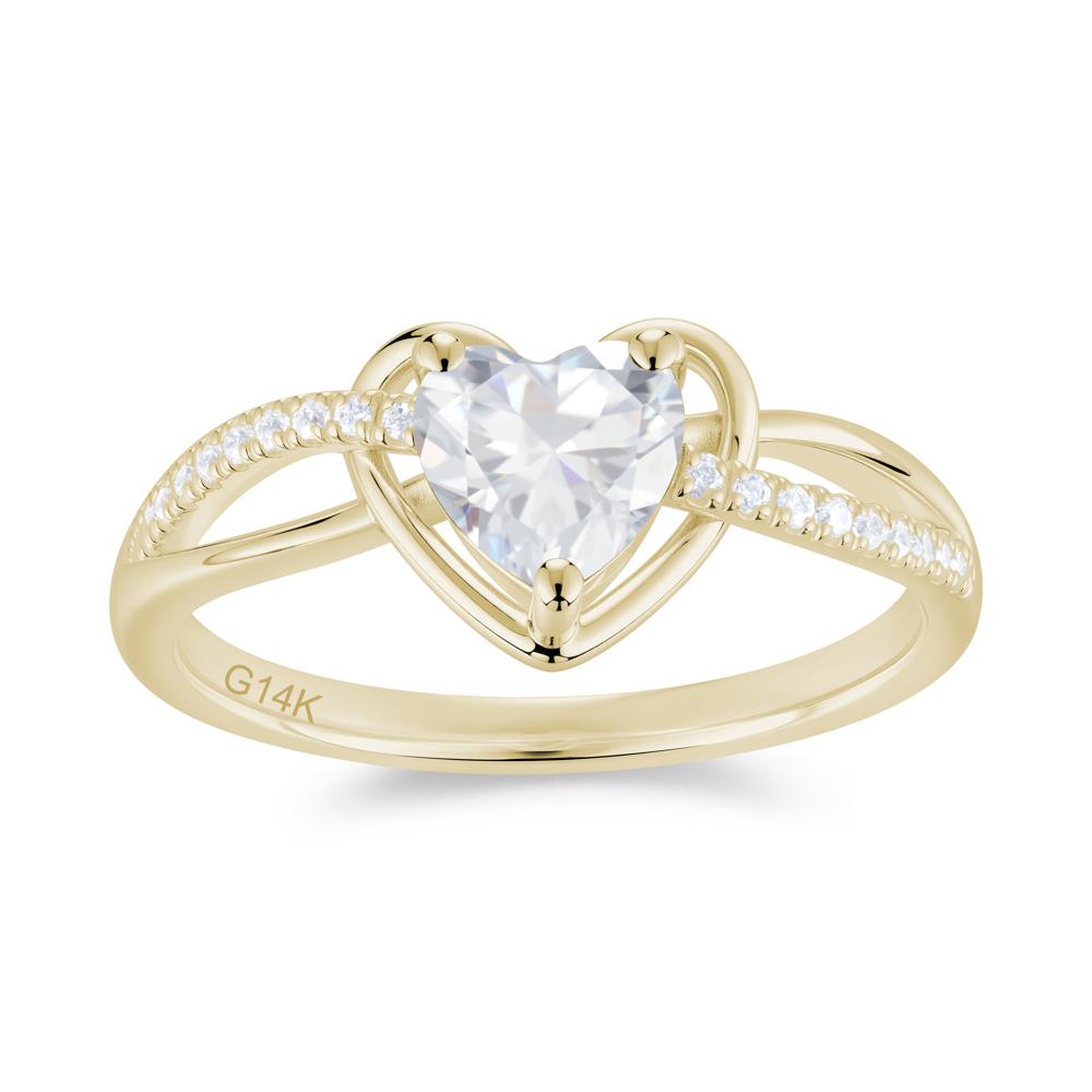 Heart Cut London Blue Topaz Twisted Split Shank Promise Ring - LUO Jewelry #gemstone_Cubic Zirconia