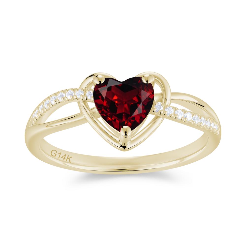 Heart Cut London Blue Topaz Twisted Split Shank Promise Ring - LUO Jewelry #gemstone_Garnet