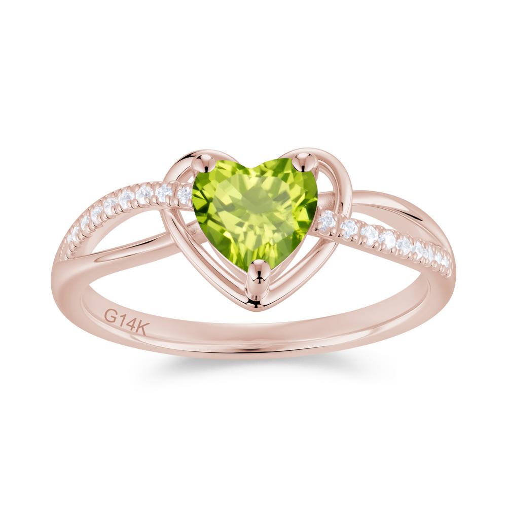 Heart Cut London Blue Topaz Twisted Split Shank Promise Ring - LUO Jewelry #gemstone_Peridot