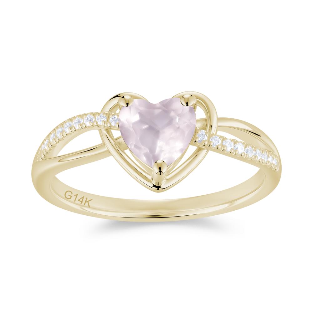 Heart Cut London Blue Topaz Twisted Split Shank Promise Ring - LUO Jewelry #gemstone_Rose Quartz