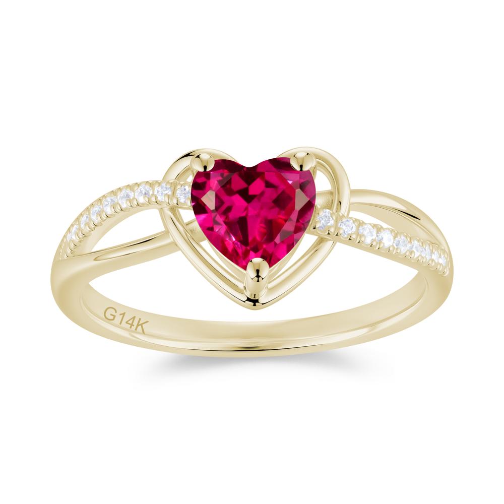 Heart Cut London Blue Topaz Twisted Split Shank Promise Ring - LUO Jewelry #gemstone_Ruby