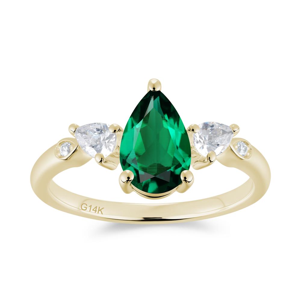 Victorian Milgrain Pear Cut Amethyst Ring Set - LUO Jewelry #gemstone_Emerald