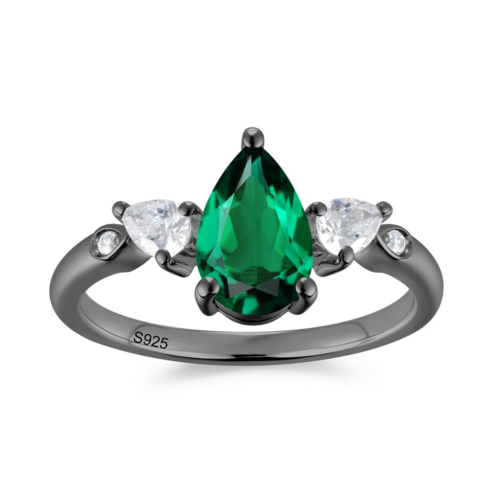 Victorian Milgrain Pear Cut Amethyst Ring Set - LUO Jewelry #gemstone_Emerald