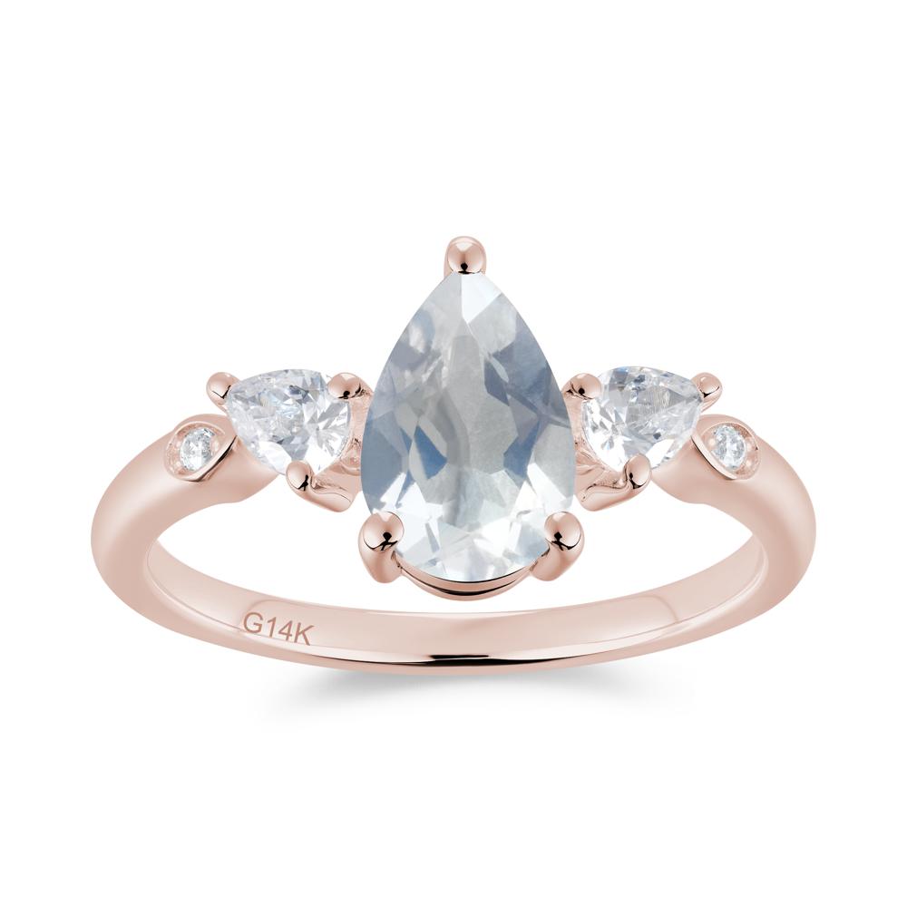Victorian Milgrain Pear Cut Amethyst Ring Set - LUO Jewelry #gemstone_Moonstone