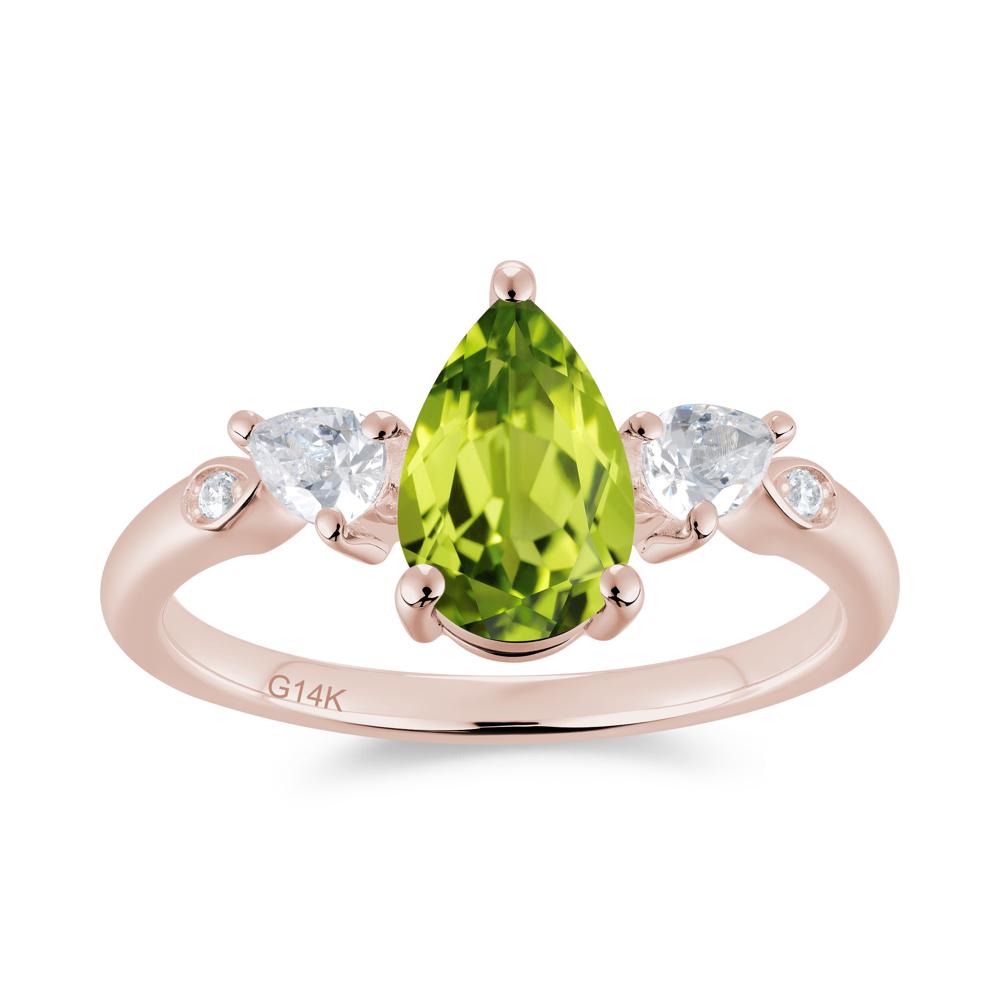 Victorian Milgrain Pear Cut Amethyst Ring Set - LUO Jewelry #gemstone_Peridot