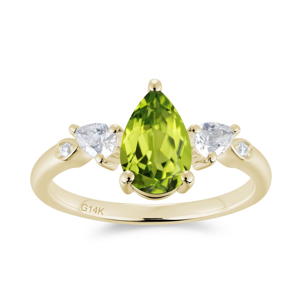 Victorian Milgrain Pear Cut Amethyst Ring Set - LUO Jewelry #gemstone_Peridot