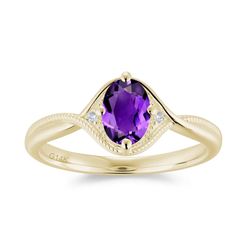 Oval Cut Citrine Twisted Engagement Ring - LUO Jewelry #gemstone_Amethyst