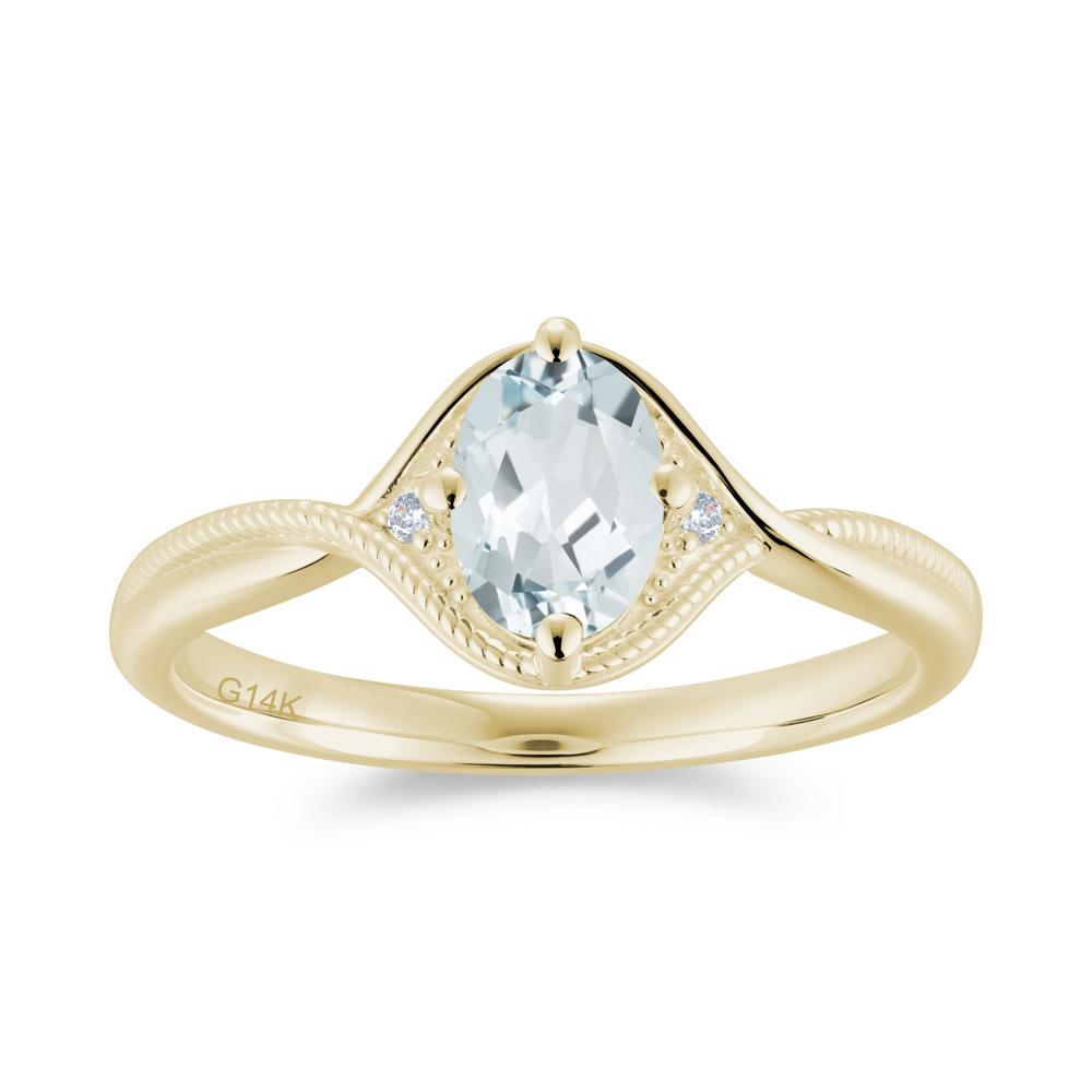 Oval Cut Citrine Twisted Engagement Ring - LUO Jewelry #gemstone_Aquamarine