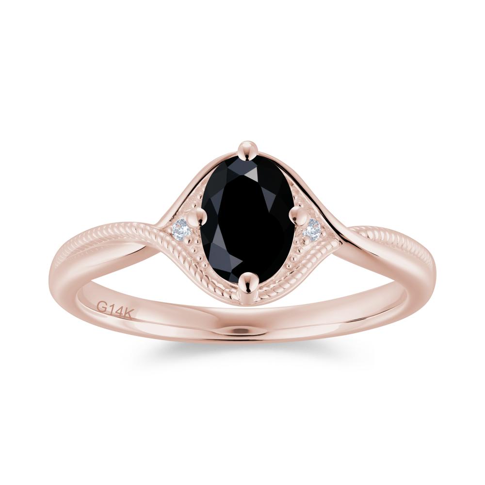 Oval Cut Citrine Twisted Engagement Ring - LUO Jewelry #gemstone_Black Spinel