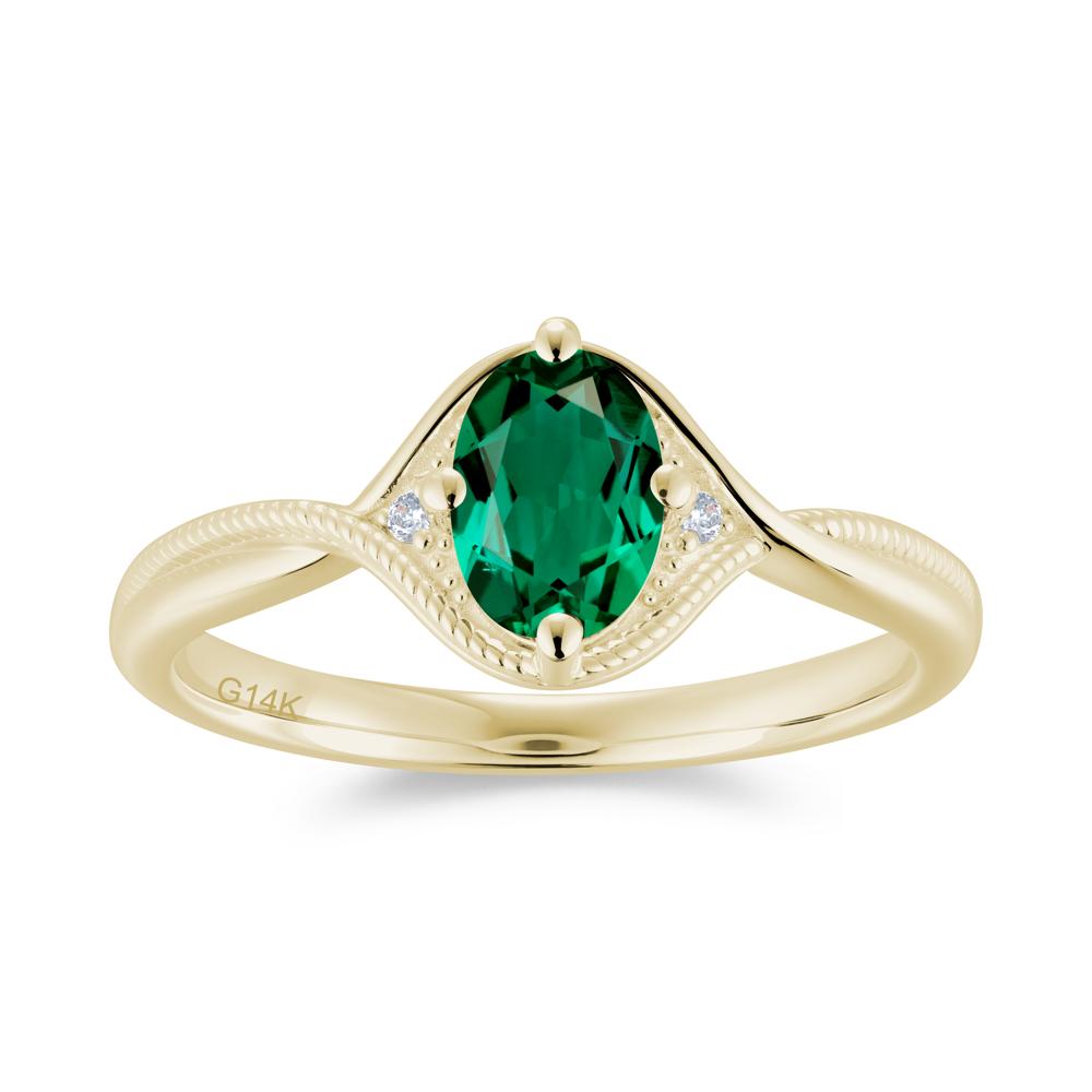 Oval Cut Citrine Twisted Engagement Ring - LUO Jewelry #gemstone_Emerald