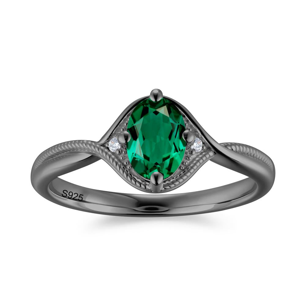 Oval Cut Citrine Twisted Engagement Ring - LUO Jewelry #gemstone_Emerald