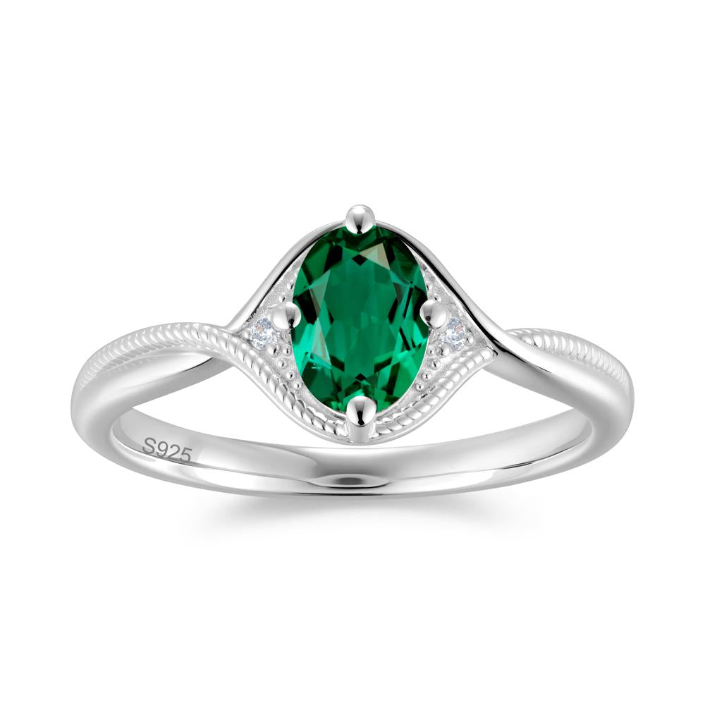Oval Cut Citrine Twisted Engagement Ring - LUO Jewelry #gemstone_Emerald