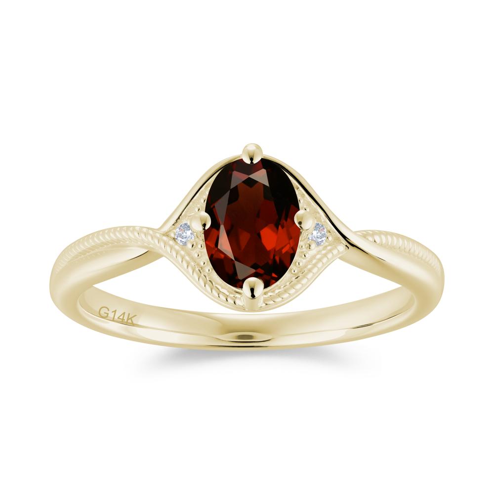 Oval Cut Citrine Twisted Engagement Ring - LUO Jewelry #gemstone_Garnet