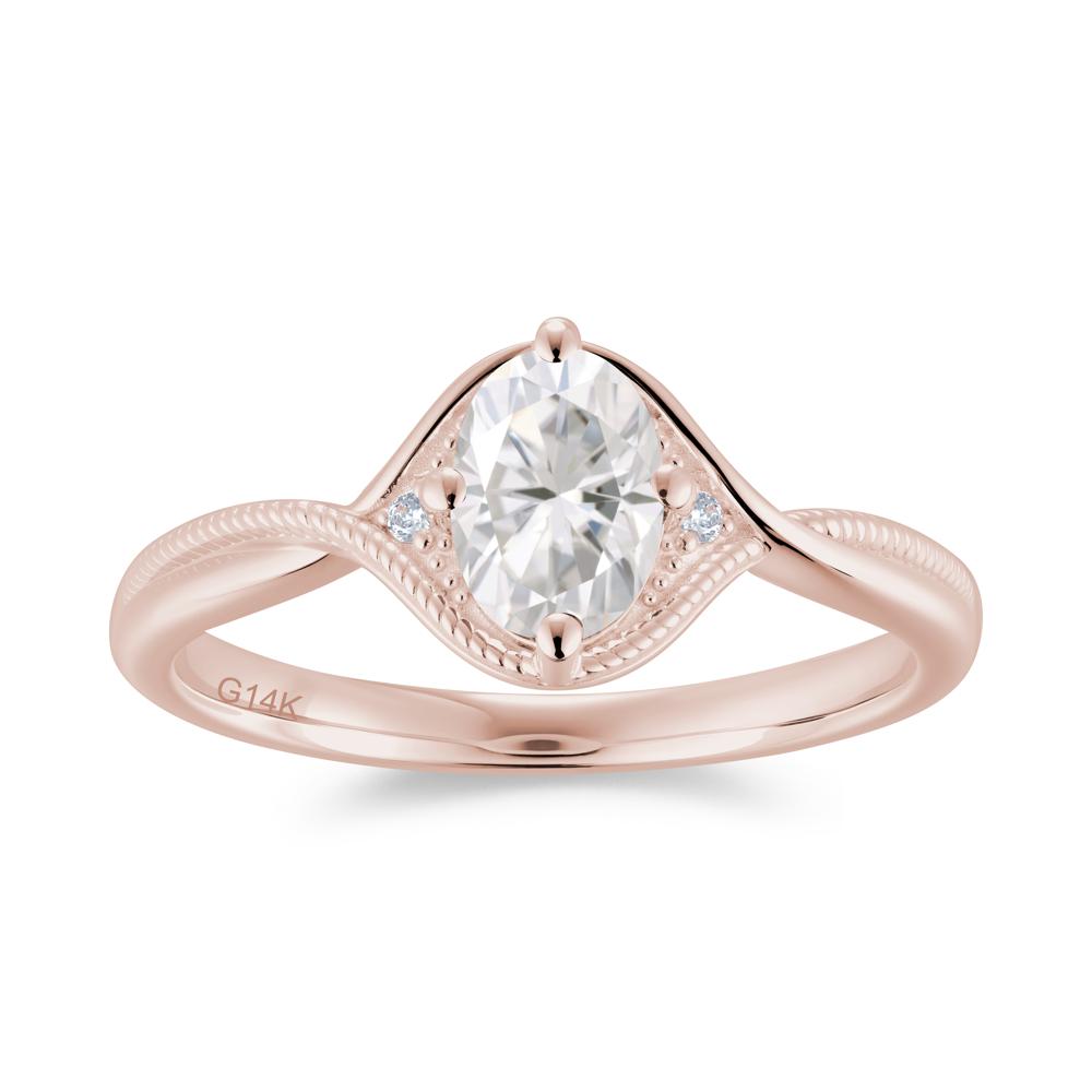 Oval Cut Citrine Twisted Engagement Ring - LUO Jewelry #gemstone_Moissanite