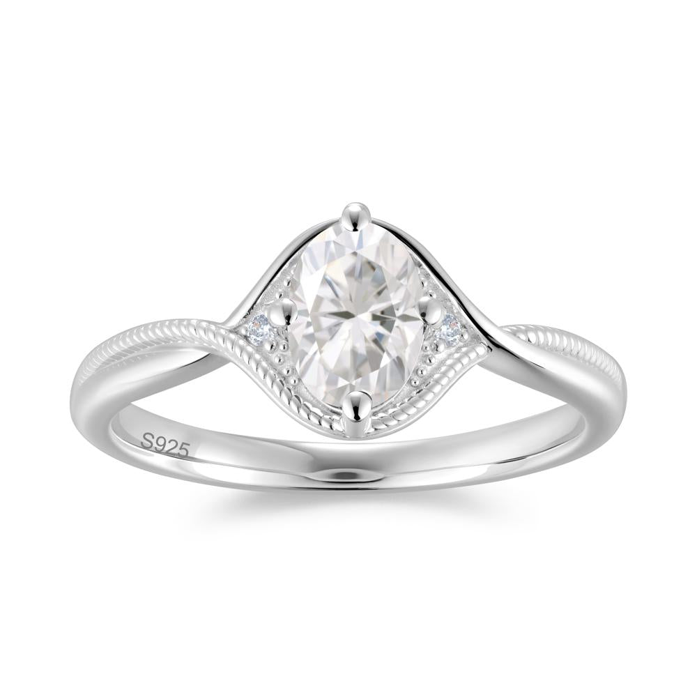 Oval Cut Citrine Twisted Engagement Ring - LUO Jewelry #gemstone_Moissanite