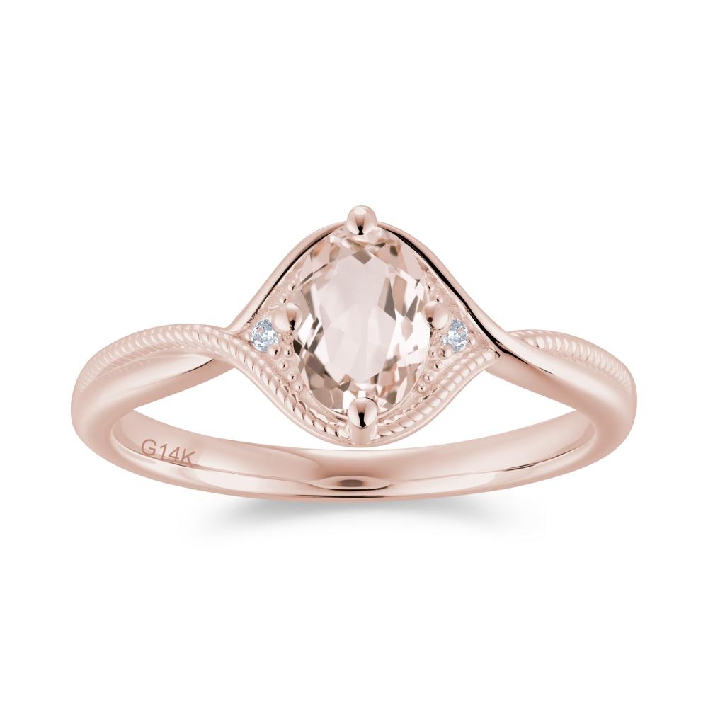 Oval Cut Citrine Twisted Engagement Ring - LUO Jewelry #gemstone_Morganite