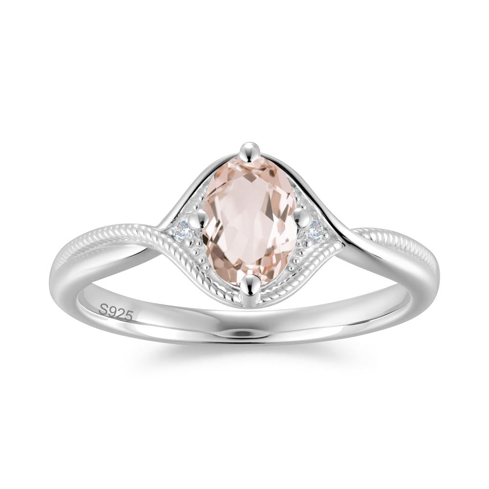 Oval Cut Citrine Twisted Engagement Ring - LUO Jewelry #gemstone_Morganite